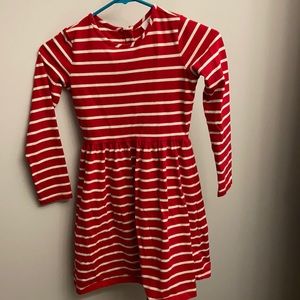 Comfy red and white Hanna Andersson dress size 130